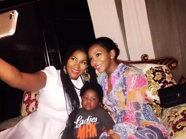 Genevieve Nanji takes cute selfie with Stephanie Okereke & her son Maxwell